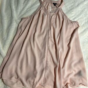 Light Blush Halter Camisole with Ladder Trim